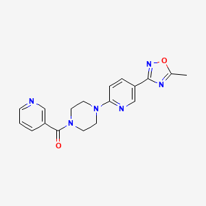 (4-(5-(5-Methyl-1,2,4-oxadiazol-3-yl)pyridin-2-yl)piperazin-1-yl)(pyridin-3-yl)methanone - 1234896-15-1