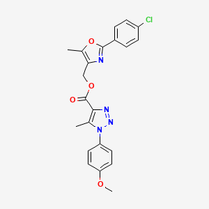 [2-(4-chlorophenyl)-5-methyl-1,3-oxazol-4-yl]methyl 1-(4-methoxyphenyl)-5-methyl-1H-1,2,3-triazole-4-carboxylate - 946302-99-4