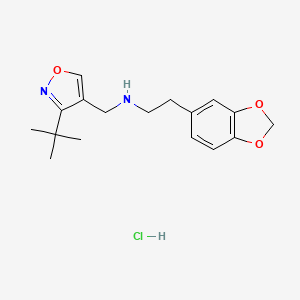 [2-(1,3-dioxaindan-5-yl)ethyl][(3-tert-butyl-1,2-oxazol-4-yl)methyl]amine hydrochloride - 2418671-72-2