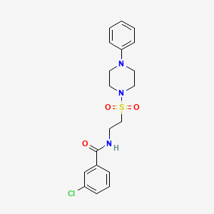 3-chloro-N-{2-[(4-phenylpiperazin-1-yl)sulfonyl]ethyl}benzamide - 897612-19-0