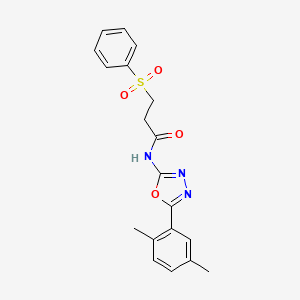 3-(benzenesulfonyl)-N-[5-(2,5-dimethylphenyl)-1,3,4-oxadiazol-2-yl]propanamide - 891126-56-0
