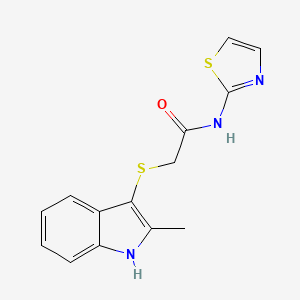 2-[(2-methyl-1H-indol-3-yl)sulfanyl]-N-(1,3-thiazol-2-yl)acetamide - 536702-03-1