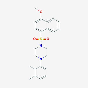 1-(2,3-Dimethylphenyl)-4-[(4-methoxynaphthalen-1-yl)sulfonyl]piperazine - 681852-68-6