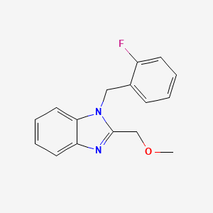 1-[(2-FLUOROPHENYL)METHYL]-2-(METHOXYMETHYL)-1H-1,3-BENZODIAZOLE - 637745-59-6