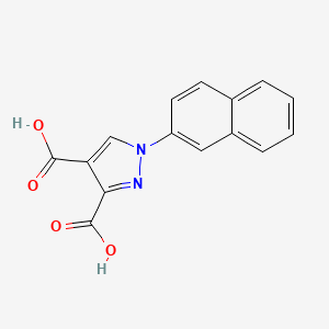 1-(naphthalen-2-yl)-1H-pyrazole-3,4-dicarboxylic acid - 1240503-64-3
