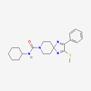 N-cyclohexyl-2-(methylsulfanyl)-3-phenyl-1,4,8-triazaspiro[4.5]deca-1,3-diene-8-carboxamide - 1286740-98-4