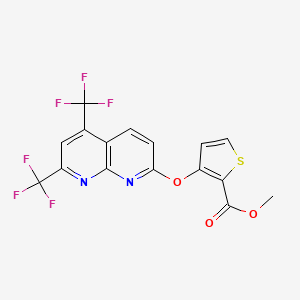 Methyl 3-{[5,7-bis(trifluoromethyl)[1,8]naphthyridin-2-yl]oxy}-2-thiophenecarboxylate - 339009-52-8