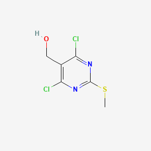[4,6-Dichloro-2-(methylsulfanyl)pyrimidin-5-yl]methanol - 1379349-77-5