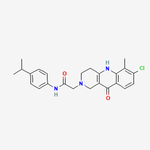 2-{7-chloro-6-methyl-10-oxo-1H,2H,3H,4H,5H,10H-benzo[b]1,6-naphthyridin-2-yl}-N-[4-(propan-2-yl)phenyl]acetamide - 1251706-13-4