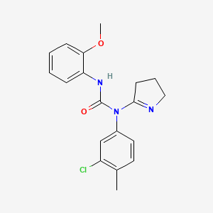 1-(3-chloro-4-methylphenyl)-1-(3,4-dihydro-2H-pyrrol-5-yl)-3-(2-methoxyphenyl)urea - 898443-81-7