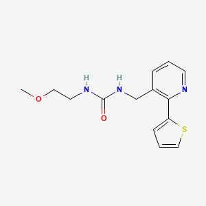 1-(2-Methoxyethyl)-3-((2-(thiophen-2-yl)pyridin-3-yl)methyl)urea - 2034207-75-3
