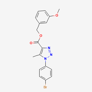 (3-methoxyphenyl)methyl 1-(4-bromophenyl)-5-methyl-1H-1,2,3-triazole-4-carboxylate - 946213-61-2