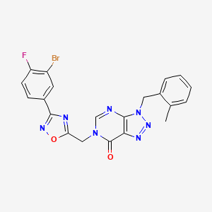 6-((3-(3-bromo-4-fluorophenyl)-1,2,4-oxadiazol-5-yl)methyl)-3-(2-methylbenzyl)-3H-[1,2,3]triazolo[4,5-d]pyrimidin-7(6H)-one - 1207057-87-1