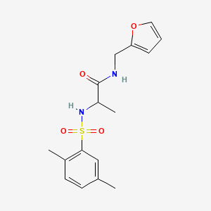 2-(2,5-dimethylbenzenesulfonamido)-N-[(furan-2-yl)methyl]propanamide - 1093630-31-9