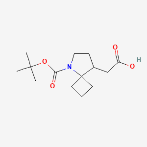 2-[5-[(2-Methylpropan-2-yl)oxycarbonyl]-5-azaspiro[3.4]octan-8-yl]acetic acid - 2413897-10-4