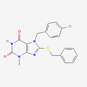 8-Benzylsulfanyl-7-(4-chloro-benzyl)-3-methyl-3,7-dihydro-purine-2,6-dione - 313470-82-5