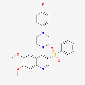 3-(Benzenesulfonyl)-4-[4-(4-fluorophenyl)piperazin-1-yl]-6,7-dimethoxyquinoline - 866843-25-6
