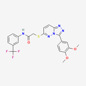 2-((3-(3,4-dimethoxyphenyl)-[1,2,4]triazolo[4,3-b]pyridazin-6-yl)thio)-N-(3-(trifluoromethyl)phenyl)acetamide - 852437-63-9
