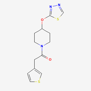 1-(4-((1,3,4-Thiadiazol-2-yl)oxy)piperidin-1-yl)-2-(thiophen-3-yl)ethan-1-one - 2320680-66-6