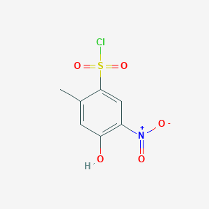 4-Hydroxy-2-methyl-5-nitrobenzene-1-sulfonyl chloride - 1423025-92-6