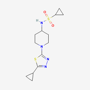 N-[1-(5-cyclopropyl-1,3,4-thiadiazol-2-yl)piperidin-4-yl]cyclopropanesulfonamide - 2415553-73-8