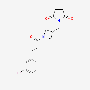 1-((1-(3-(3-Fluoro-4-methylphenyl)propanoyl)azetidin-3-yl)methyl)pyrrolidine-2,5-dione - 2194847-79-3