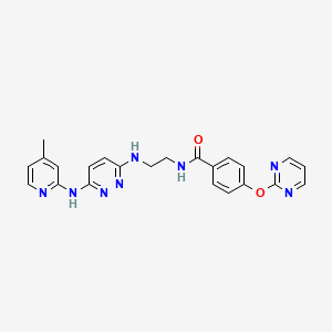 N-(2-((6-((4-methylpyridin-2-yl)amino)pyridazin-3-yl)amino)ethyl)-4-(pyrimidin-2-yloxy)benzamide - 1334374-01-4