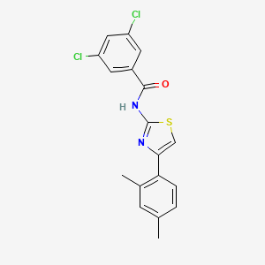 3,5-dichloro-N-[4-(2,4-dimethylphenyl)-1,3-thiazol-2-yl]benzamide - 313499-89-7