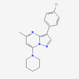 3-(4-Chlorophenyl)-5-methyl-7-(piperidin-1-yl)pyrazolo[1,5-a]pyrimidine - 899407-59-1