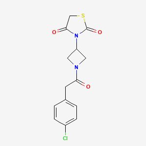 3-(1-(2-(4-Chlorophenyl)acetyl)azetidin-3-yl)thiazolidine-2,4-dione - 2034270-58-9