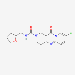 13-chloro-2-oxo-N-(oxolan-2-ylmethyl)-1,5,9-triazatricyclo[8.4.0.03,8]tetradeca-3(8),9,11,13-tetraene-5-carboxamide - 2034532-31-3