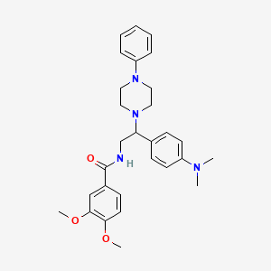 N-{2-[4-(dimethylamino)phenyl]-2-(4-phenylpiperazin-1-yl)ethyl}-3,4-dimethoxybenzamide - 946365-06-6