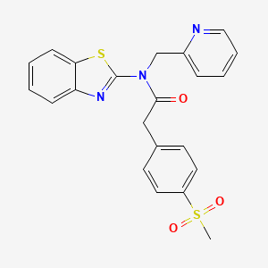 N-(benzo[d]thiazol-2-yl)-2-(4-(methylsulfonyl)phenyl)-N-(pyridin-2-ylmethyl)acetamide - 942008-90-4