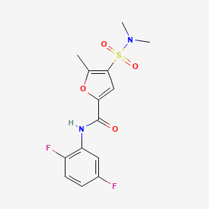 N-(2,5-difluorophenyl)-4-(dimethylsulfamoyl)-5-methylfuran-2-carboxamide - 1207018-08-3