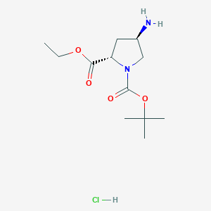 (2S,4R)-1-tert-Butyl 2-ethyl 4-aminopyrrolidine-1,2-dicarboxylate hydrochloride - 2187426-87-3
