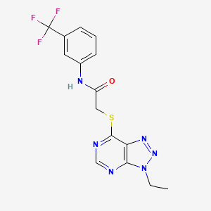 2-((3-ethyl-3H-[1,2,3]triazolo[4,5-d]pyrimidin-7-yl)thio)-N-(3-(trifluoromethyl)phenyl)acetamide - 1060204-82-1