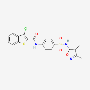 3-chloro-N-{4-[(3,4-dimethyl-1,2-oxazol-5-yl)sulfamoyl]phenyl}-1-benzothiophene-2-carboxamide - 313965-98-9