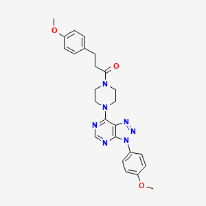 3-(4-methoxyphenyl)-1-(4-(3-(4-methoxyphenyl)-3H-[1,2,3]triazolo[4,5-d]pyrimidin-7-yl)piperazin-1-yl)propan-1-one - 920373-49-5