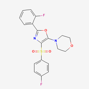 4-(2-(2-Fluorophenyl)-4-((4-fluorophenyl)sulfonyl)oxazol-5-yl)morpholine - 862798-51-4