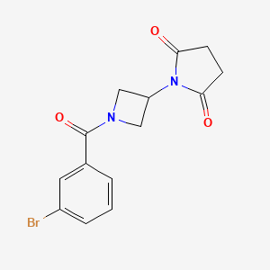 1-[1-(3-Bromobenzoyl)azetidin-3-yl]pyrrolidine-2,5-dione - 1903296-74-1