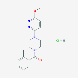 (4-(6-Methoxypyridazin-3-yl)piperazin-1-yl)(o-tolyl)methanone hydrochloride - 1184990-91-7