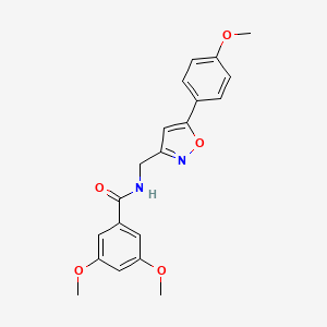 3,5-dimethoxy-N-((5-(4-methoxyphenyl)isoxazol-3-yl)methyl)benzamide - 952969-25-4