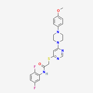 N-(2,5-difluorophenyl)-2-((6-(4-(4-methoxyphenyl)piperazin-1-yl)pyrimidin-4-yl)thio)acetamide - 1251615-61-8