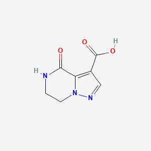 4-oxo-4H,5H,6H,7H-pyrazolo[1,5-a]pyrazine-3-carboxylic acid - 2092666-90-3