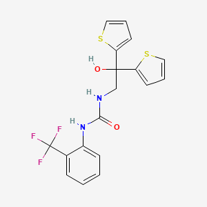 1-(2-Hydroxy-2,2-di(thiophen-2-yl)ethyl)-3-(2-(trifluoromethyl)phenyl)urea - 2034590-51-5