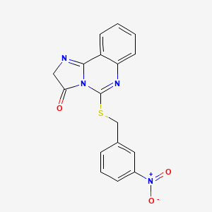 5-{[(3-nitrophenyl)methyl]sulfanyl}-2H,3H-imidazo[1,2-c]quinazolin-3-one - 443673-79-8