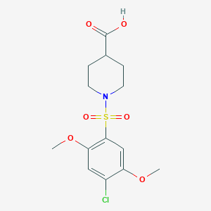 1-[(4-Chloro-2,5-dimethoxyphenyl)sulfonyl]-4-piperidinecarboxylic acid - 941009-69-4