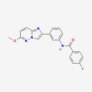 4-fluoro-N-(3-(6-methoxyimidazo[1,2-b]pyridazin-2-yl)phenyl)benzamide - 955780-42-4