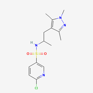 6-Chloro-N-[1-(1,3,5-trimethylpyrazol-4-YL)propan-2-YL]pyridine-3-sulfonamide - 1436128-39-0