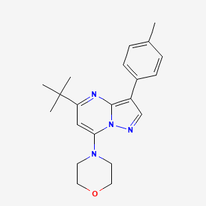 4-[5-Tert-butyl-3-(4-methylphenyl)pyrazolo[1,5-a]pyrimidin-7-yl]morpholine - 902334-12-7